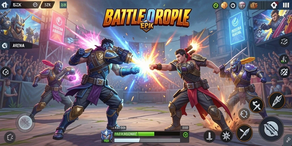 Tampilan gameplay epik dari 5ZK di arena pertarungan Battle Royale.