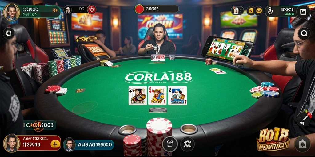 Tampilan menarik dari gameplay Poker di CORLA188.