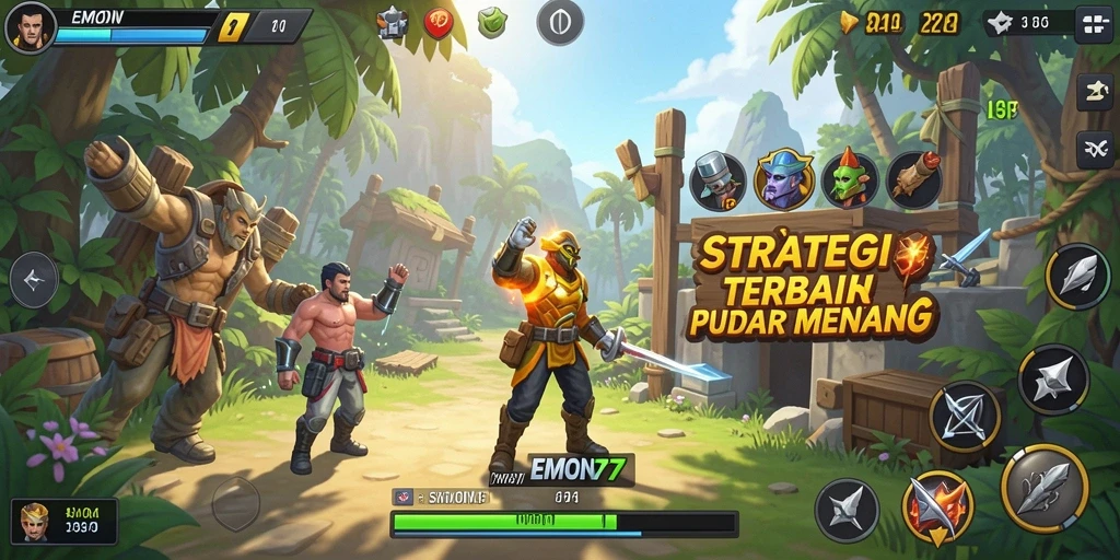 Tampilan menarik dari strategi dalam gameplay EMON77 yang menantang.