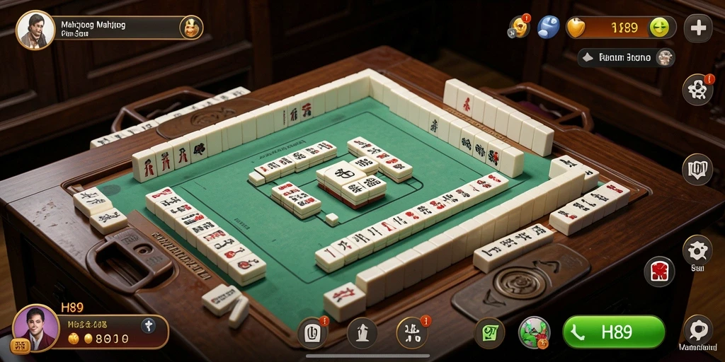 Tampilan menarik dari gameplay Mahjong di H89.