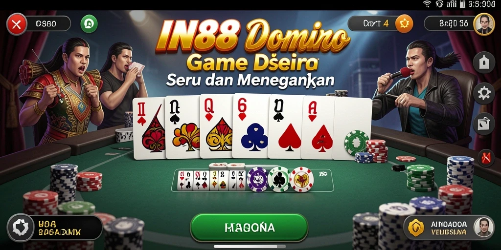 Tampilan gameplay Domino yang mendebarkan dan interaktif.