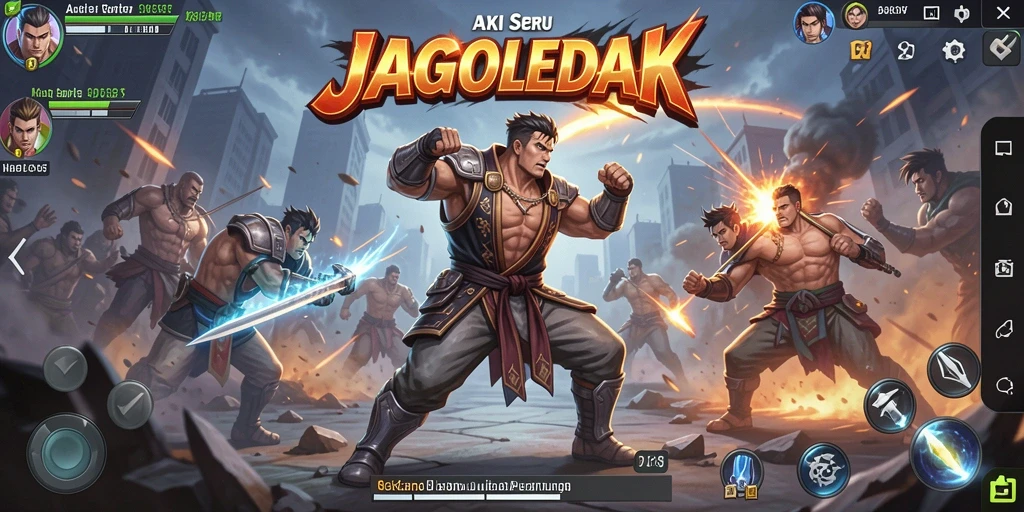 Tampilan menarik dari gameplay JAGOLEDAK yang penuh aksi.