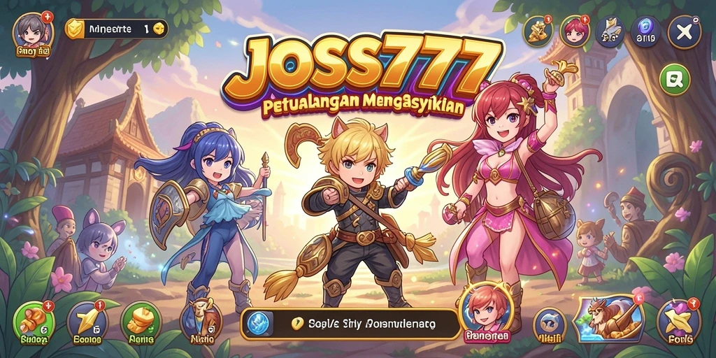 Tampilan aksi seru dalam JOSS777 dengan karakter anime yang menawan.