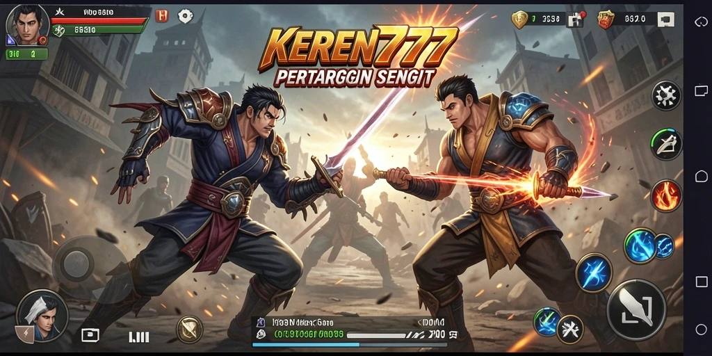 Tampilan aksi pertarungan seru di KEREN777.