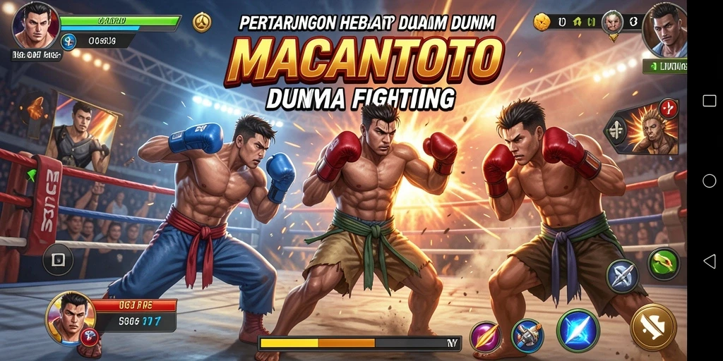 Tangkapan layar yang menampilkan aksi pertarungan di MACANTOTO.