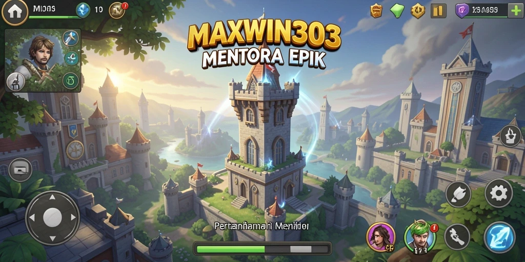Tangkapan layar gameplay MAXWIN303 menunjukkan menara yang beraksi melawan musuh.