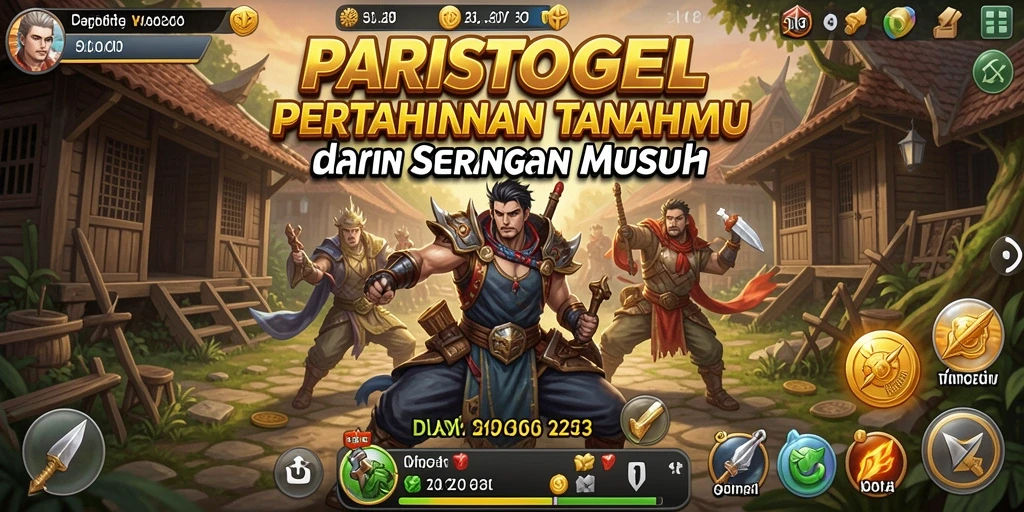 Screenshot gameplay PARISTOGEL menampilkan serangan menara yang mendebarkan.