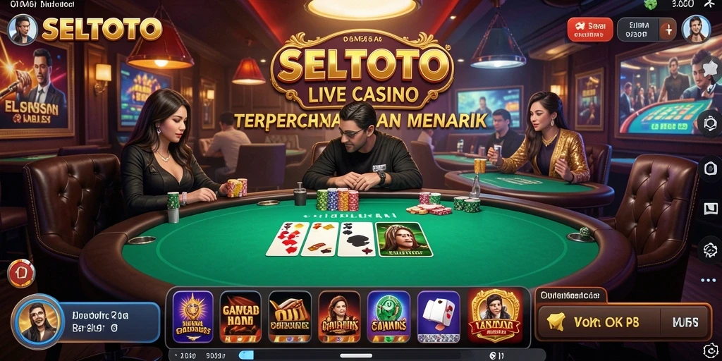 Tampilan gameplay SELTOTO dengan dealer langsung yang menghibur.